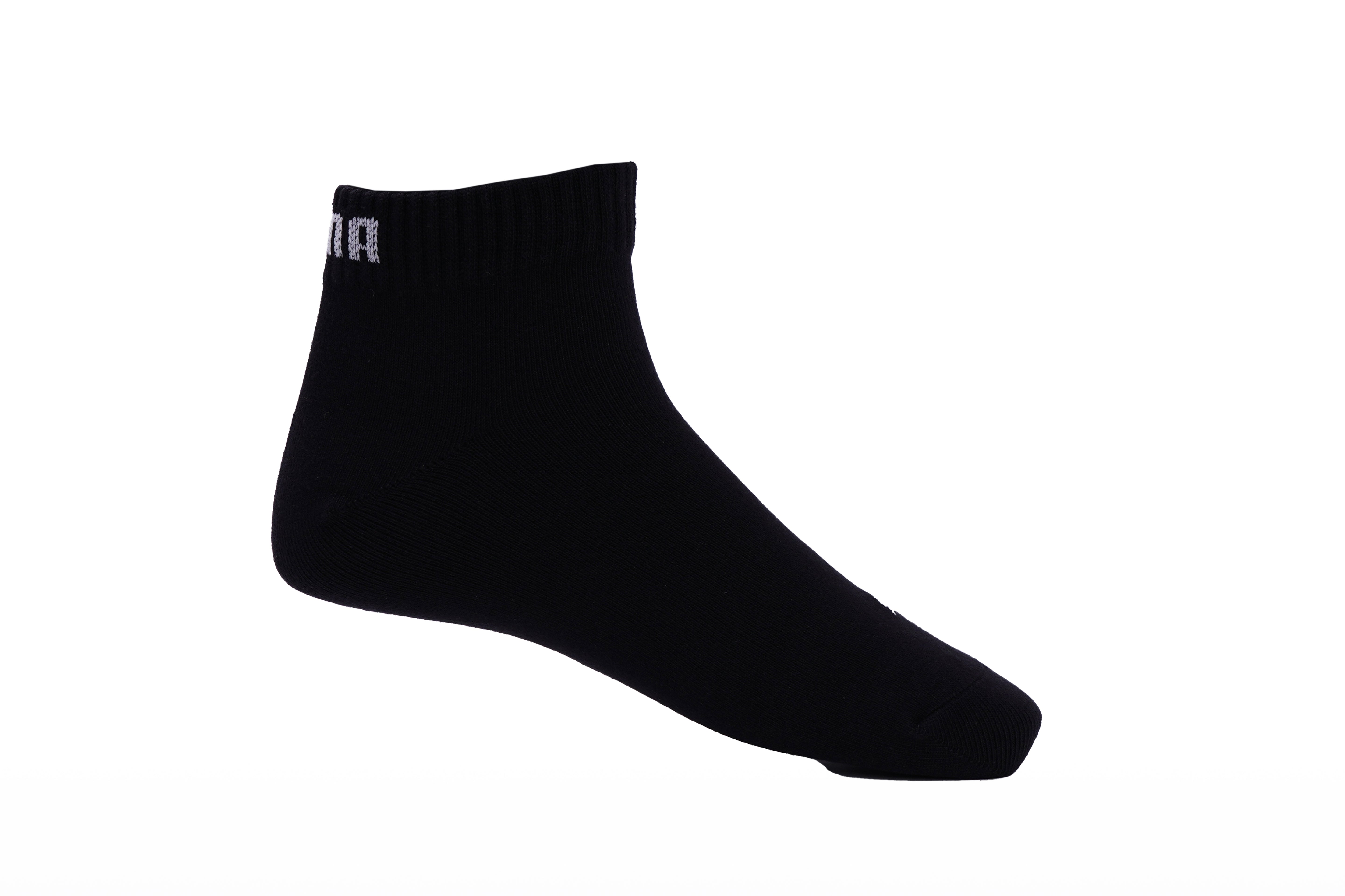 Unisex's Casual Quarter Socks 3 Pairs Black 701221174002