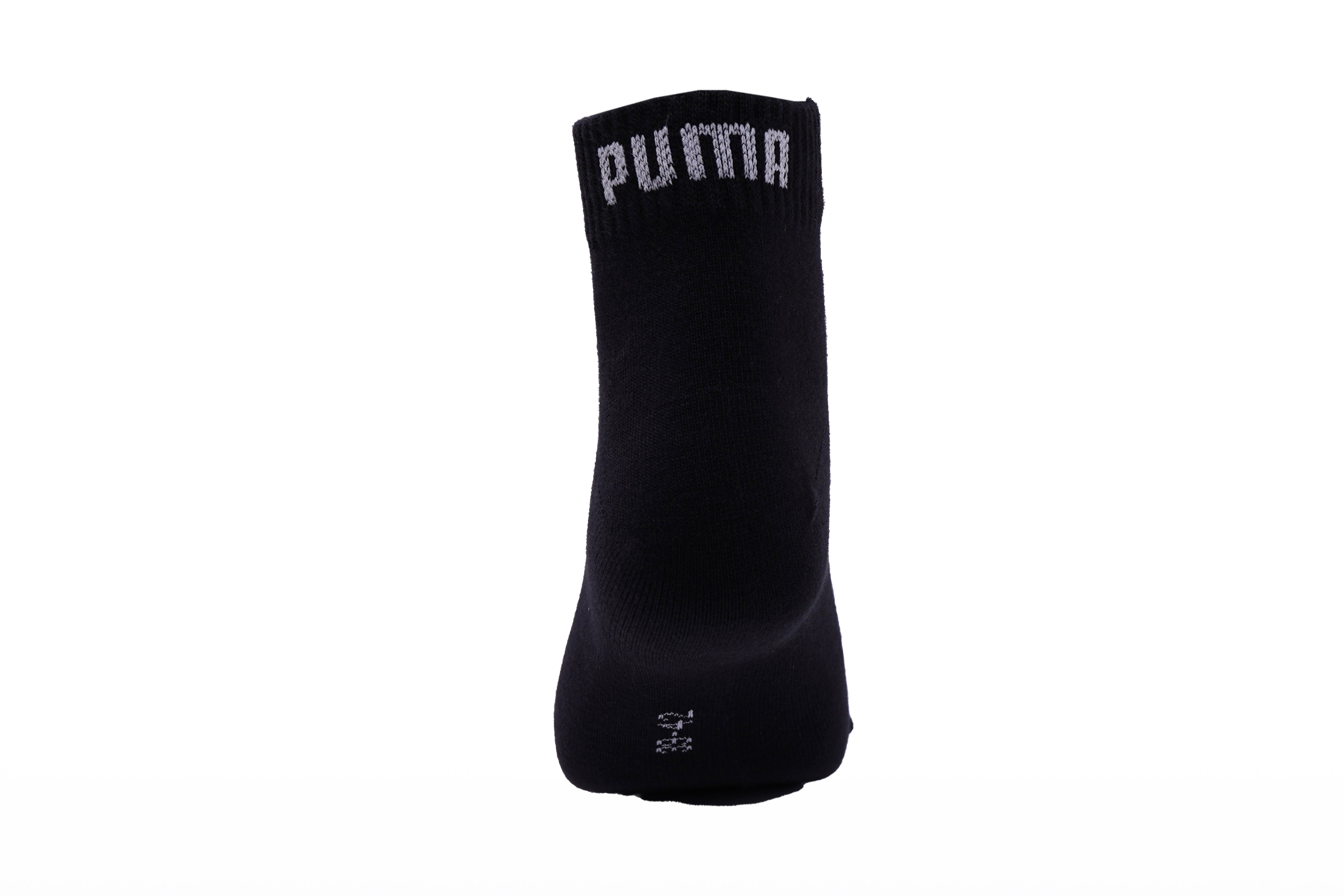 Unisex's Casual Quarter Socks 3 Pairs Black 701221174002
