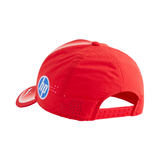 Red PUMA Ferrari men cap with HP logo and snapback closure