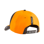 Rear view of orange PUMA McLaren men cap with adjustable strap and team branding