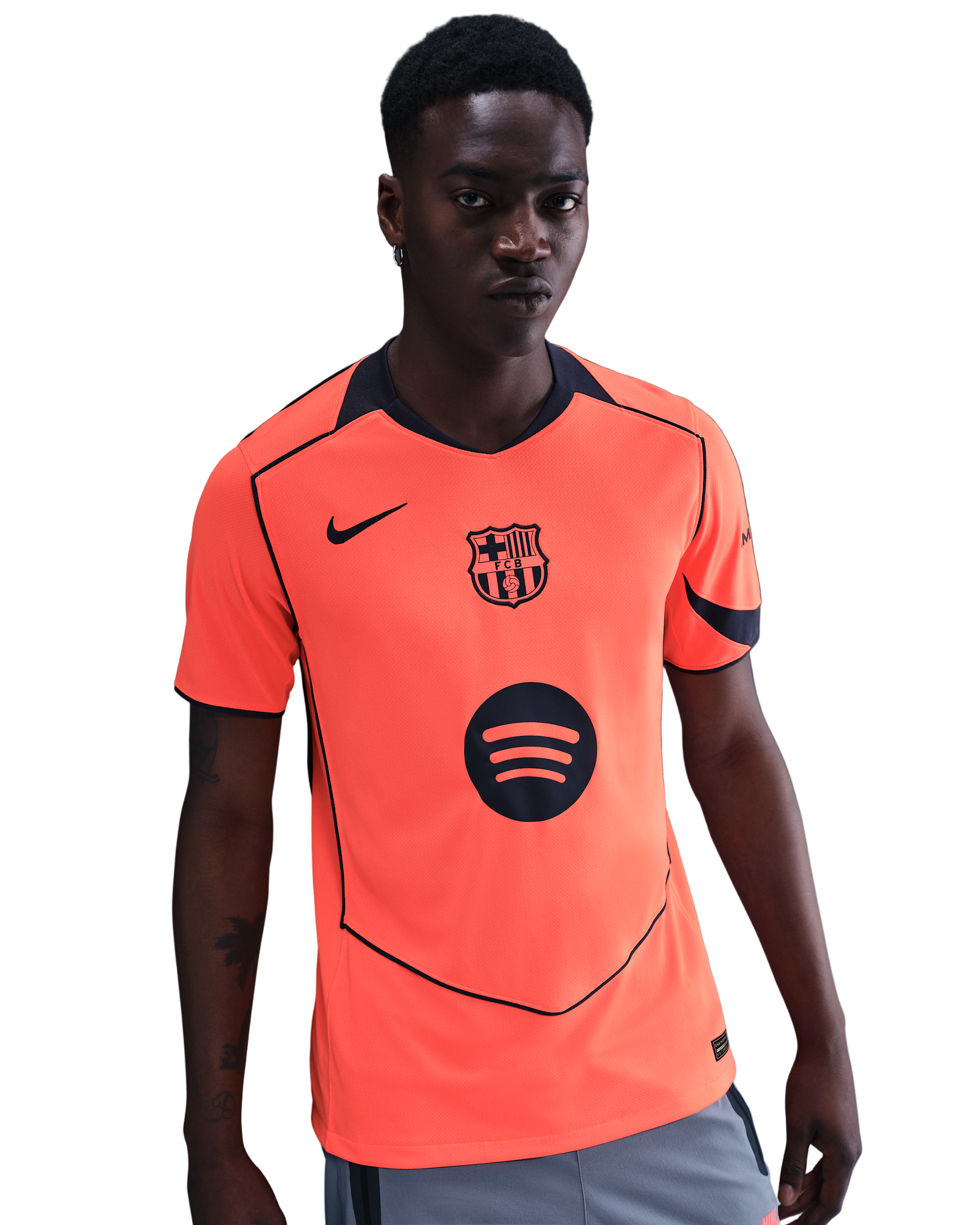 F.C. Barcelona 2025/2026 Stadium Third Men's Replica Jersey Orange HM3201-855