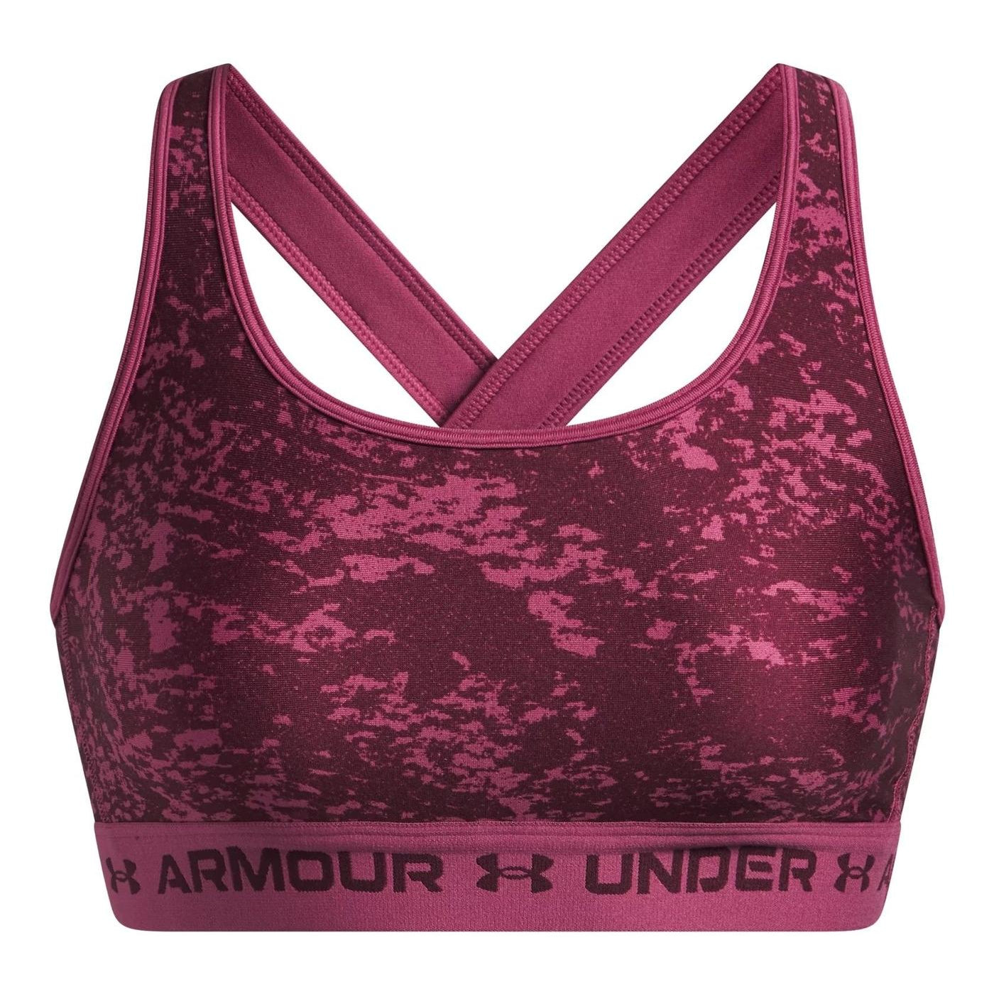 Medium Support Women's Crossback Printed Sports Bra Pink 1361042-659