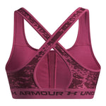 Medium Support Women's Crossback Printed Sports Bra Pink 1361042-659