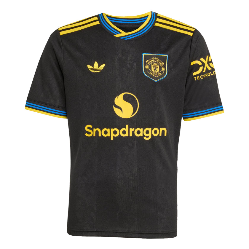Manchester United 2025/2026 Third Adidas Junior Replica Jersey Black KD4227
