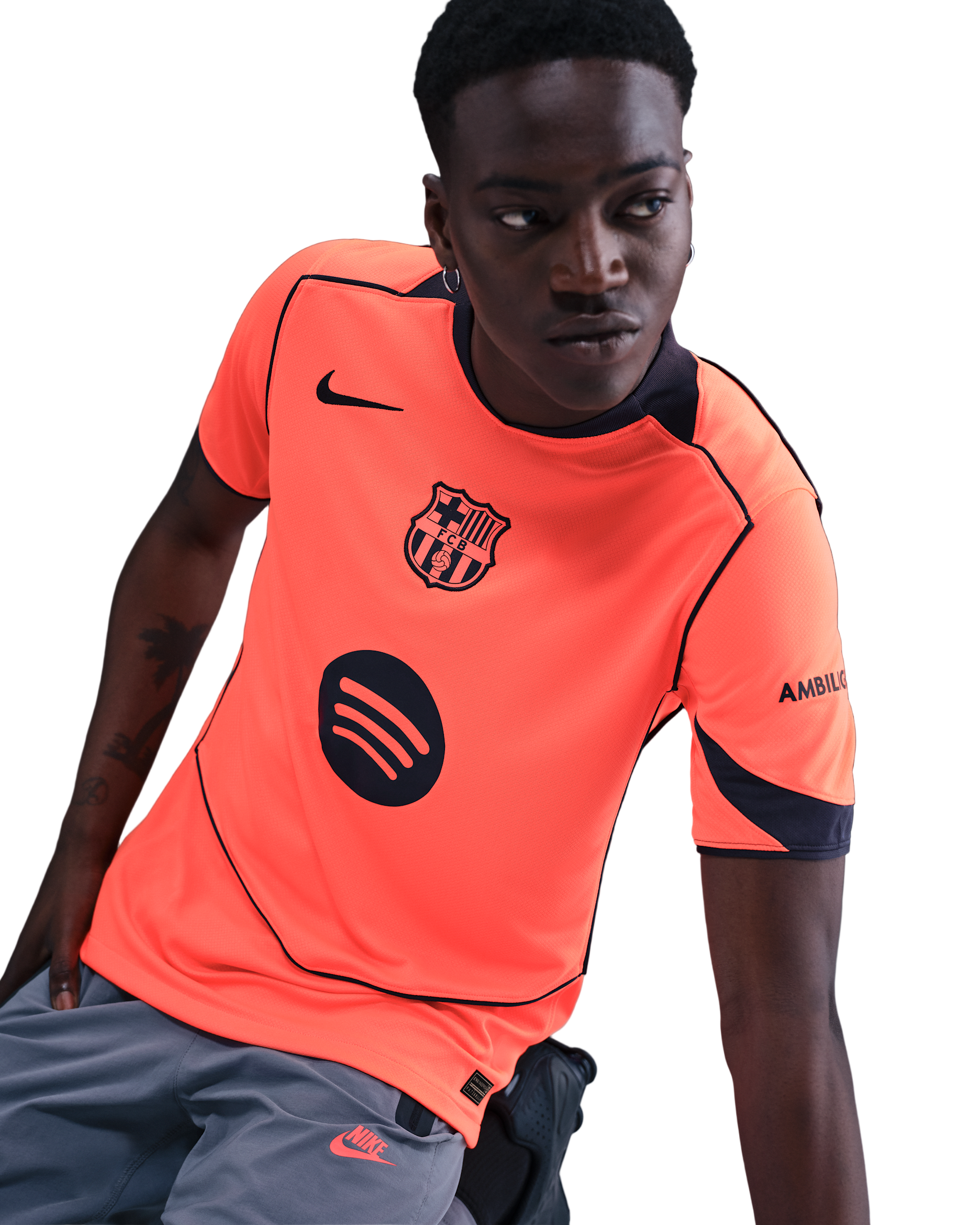 F.C. Barcelona 2025/2026 Stadium Third Men's Replica Jersey Orange HM3201-855