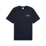 Graphics Hotel Relaxed Men's Round Neck Navy 629636 16