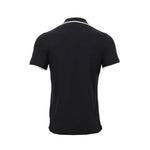 Essential Elevated Collar Tipping Men's Polo Tee Black 691473 01