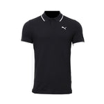Essential Elevated Collar Tipping Men's Polo Tee Black 691473 01