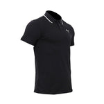 Essential Elevated Collar Tipping Men's Polo Tee Black 691473 01