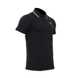 Essential Elevated Collar Tipping Men's Polo Tee Black 691473 01