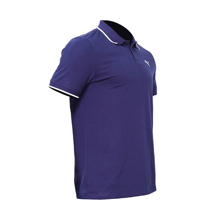 Essential Elevated Men's Collar Tipping Polo Tee Navy 691473 06