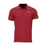 Essential Elevated Collar Tipping Men's Polo Tee Dark Red 691473 49