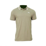 Essential Elevated Collar Tipping Men's Polo Tee Beige 691473 81