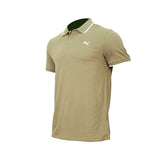 Essential Elevated Collar Tipping Men's Polo Tee Beige 691473 81