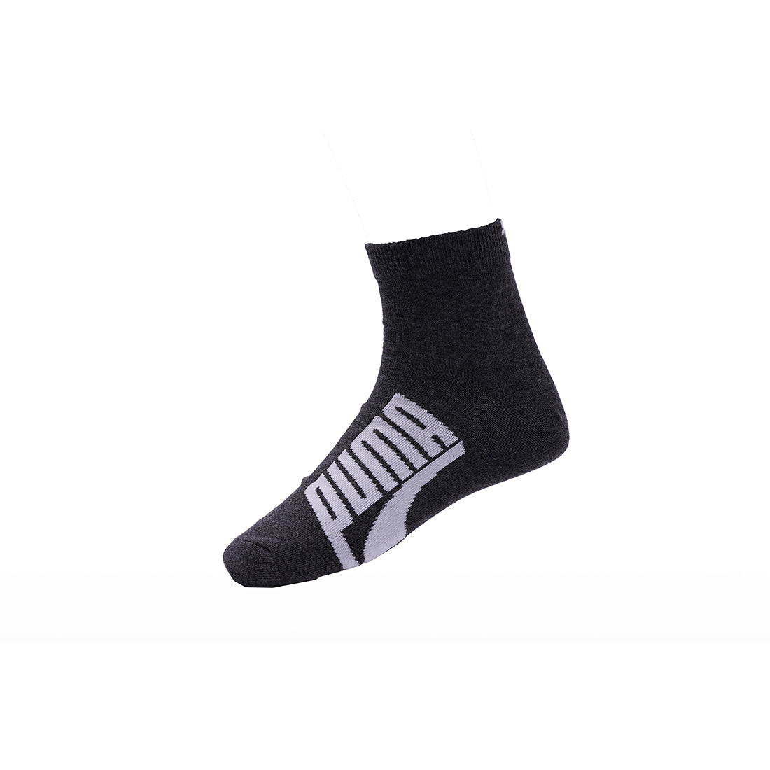 Unisex's Quarter Casual Socks Multi Color 2 Pairs Black & Grey- 701234115001