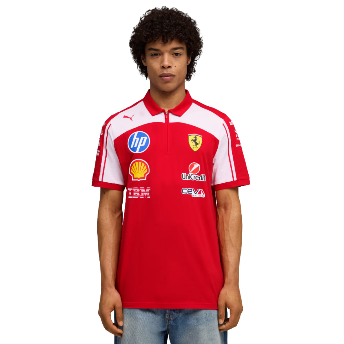 Scuderia Ferrari Polo Men Replica Jersey Red 713829 01