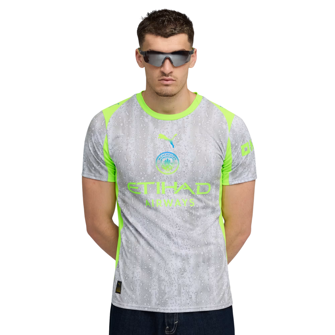 Manchester City (MCFC) 2025/2026 Third Men's Replica Jersey Grey 780362 03