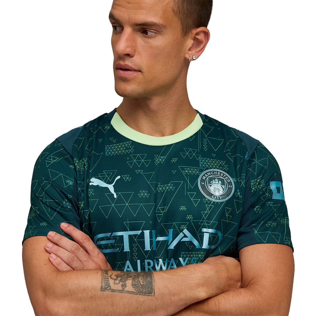 Manchester City Football Club (MCFC) 2025/2026 4th Men's Replica Jersey Green 782692 04