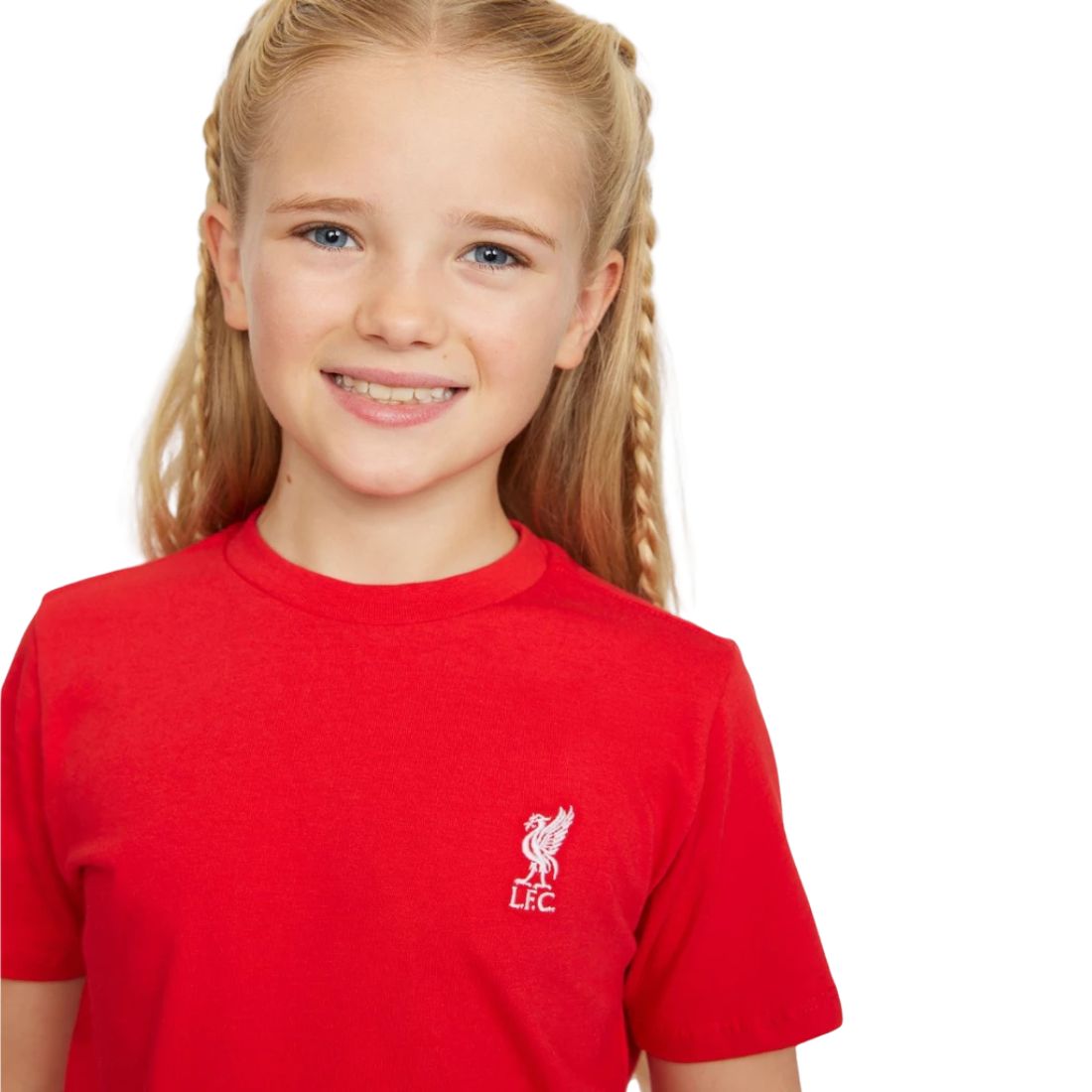 Liverpool FC Liverbird Embroidered Junior Round Neck Red A23VD14