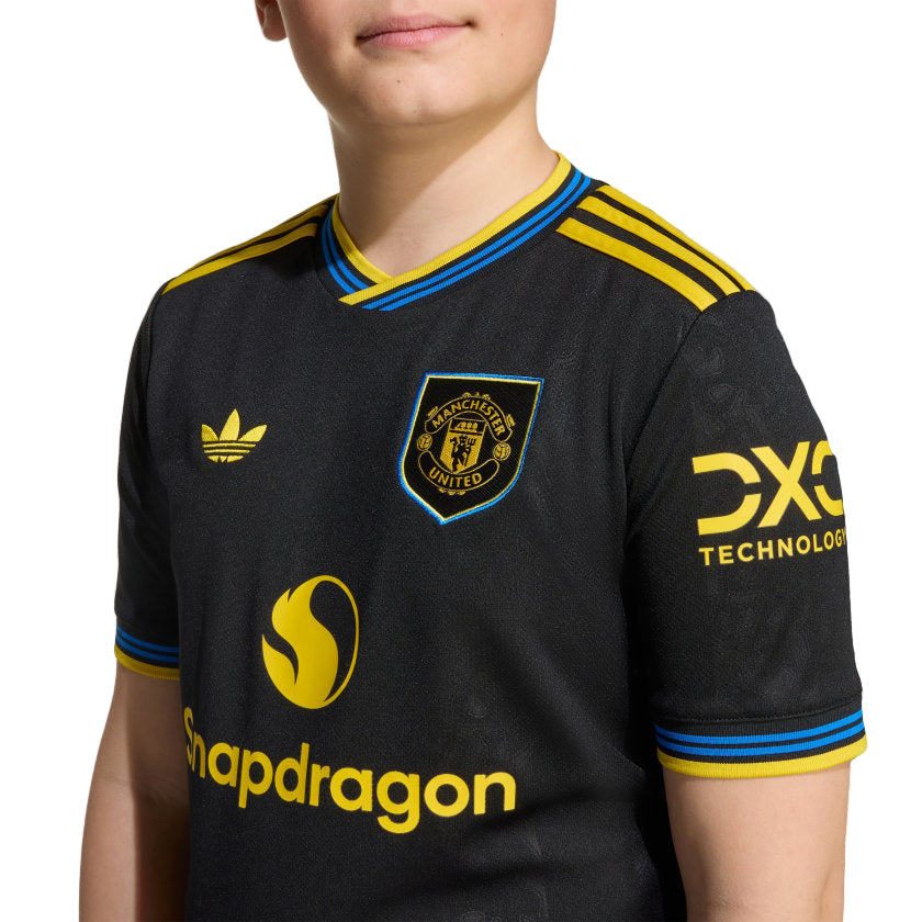 Manchester United 2025/2026 Third Adidas Junior Replica Jersey Black KD4227