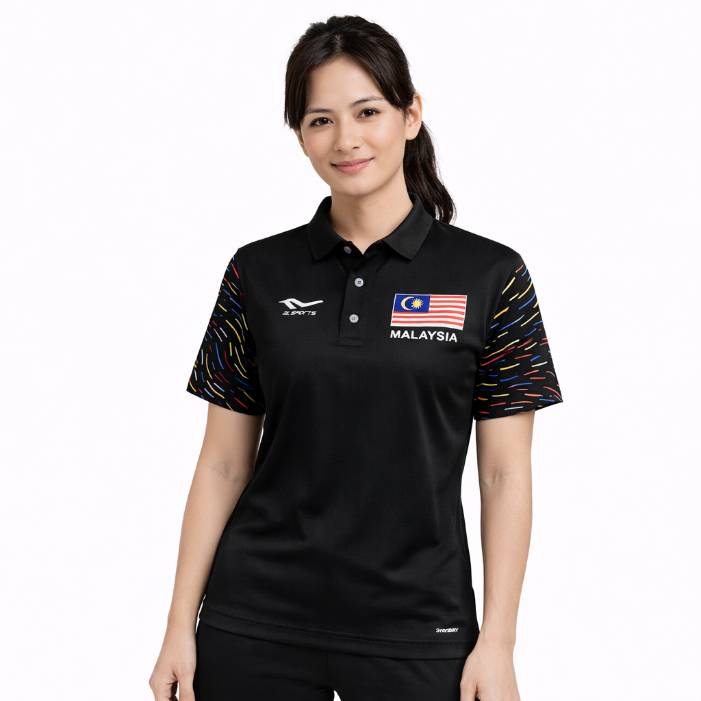 (ONLINE EXCLUSIVE) Limited Edition Malaysia Unisex Adult's Polo Tee Black BA01040901