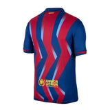Blue and red sports jersey with UNHCR logo on a white background