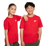 Nike Sportswear Roudneck Junior Boy'S Shirt Red FZ5177-657