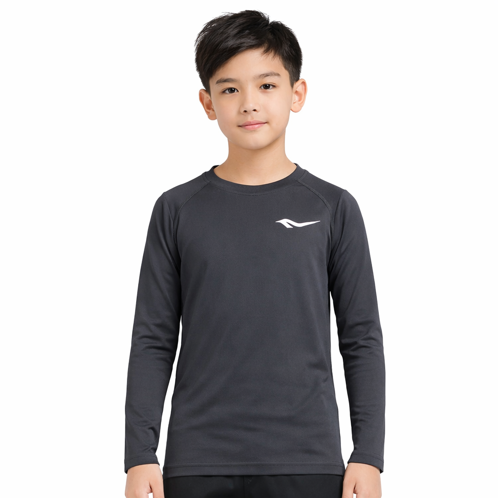 Junior's Long Sleeve Tight Top Black HA21001101