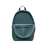 A dark teal backpack with a front slip pocket, shown from the back against a plain white background.