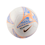 White Nike Phantom size 5 football with blue and orange graphic patterns