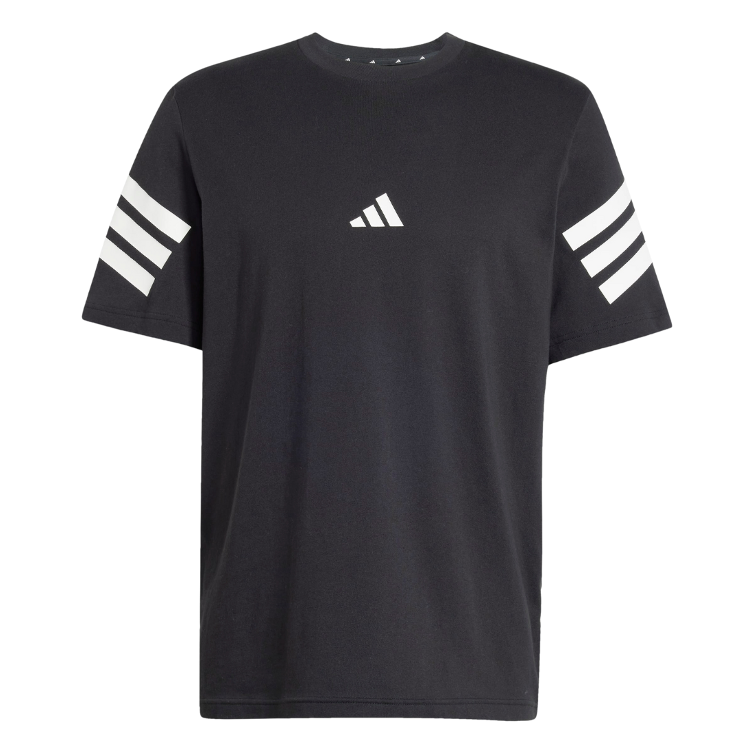 Future Icons 3-Stripes Men's Round Neck Black JD4877