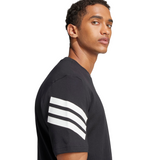 Future Icons 3-Stripes Men's Round Neck Black JD4877