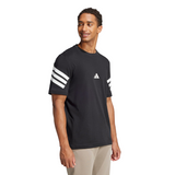 Future Icons 3-Stripes Men's Round Neck Black JD4877