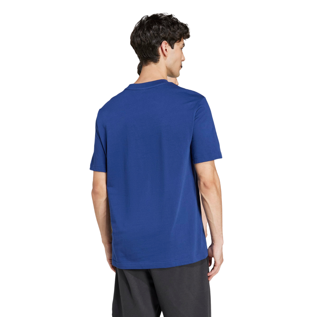 Essentials Small Logo Single Jersey Tee Men's Round Neck Blue JF1093