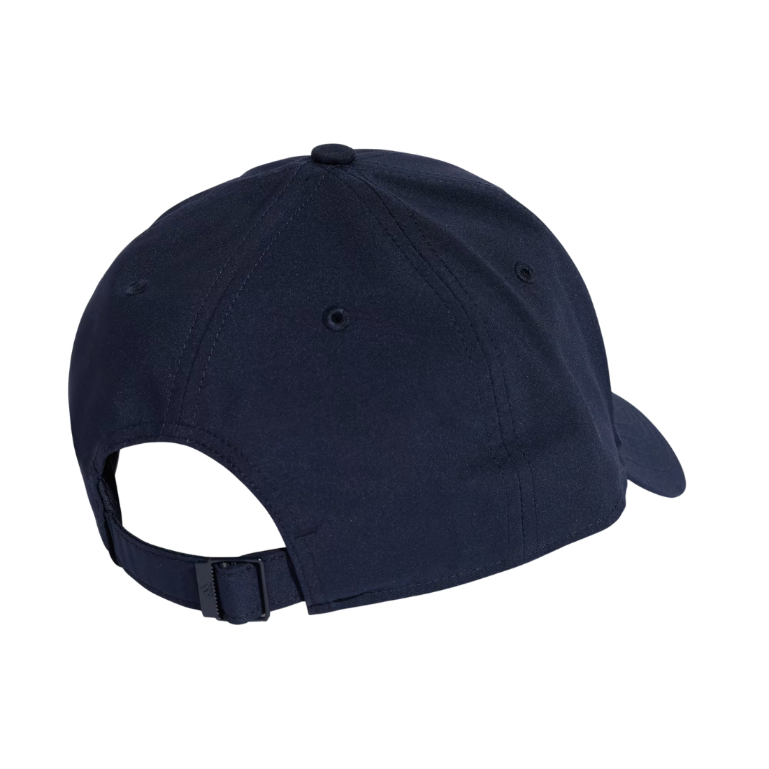 Back view of Adidas lightweight blue baseball cap with adjustable strap