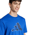 Photo Logo Men's Round Neck Blue JJ3933