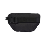 Back view of black Adidas Daily waistbag with adjustable strap and buckle