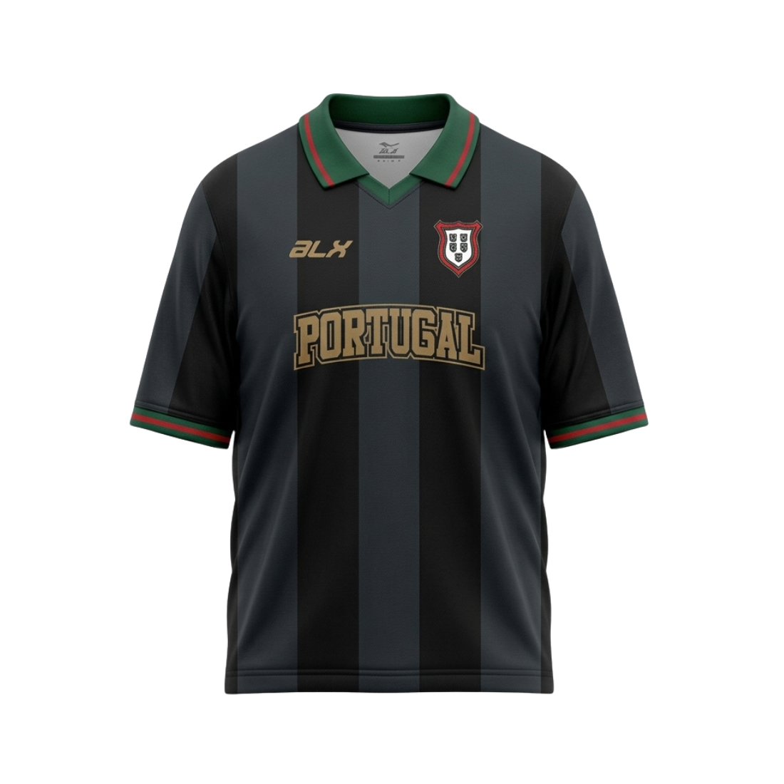 Portugal 2026 Boys Black Football Jersey for Kids – World Cup Fan Shirt