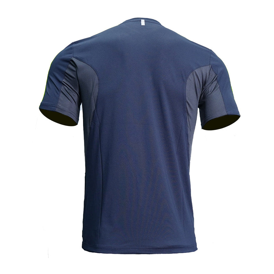 ALX Men's Running Short Sleeve Round Neck Liner Jersey Navy JXMA10000720
