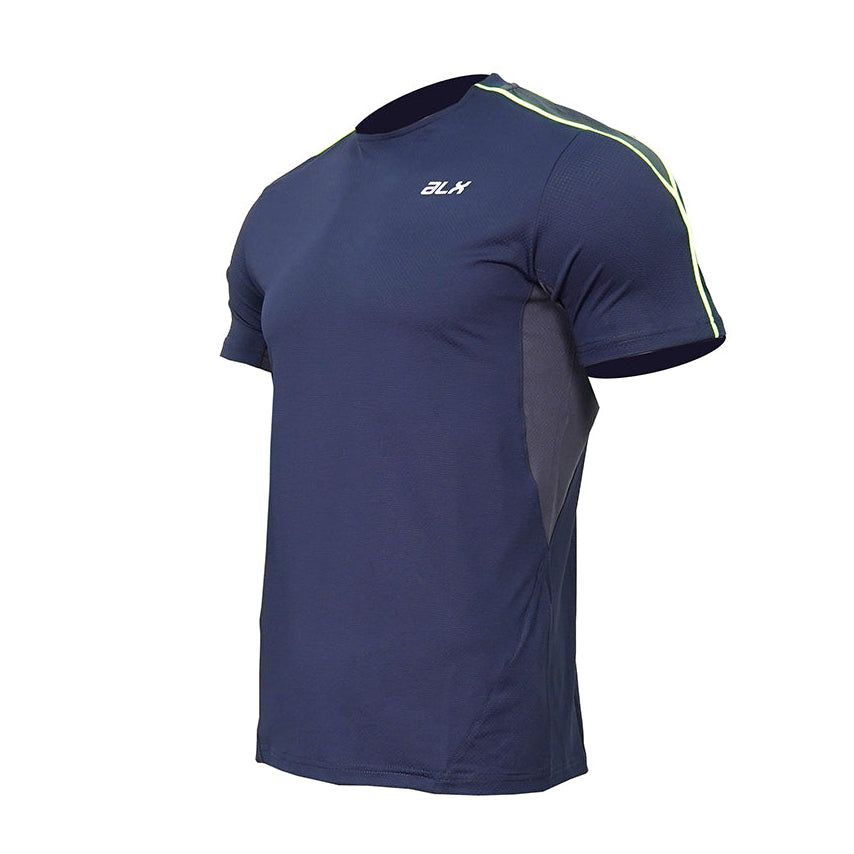 ALX Men's Running Short Sleeve Round Neck Liner Jersey Navy JXMA10000720