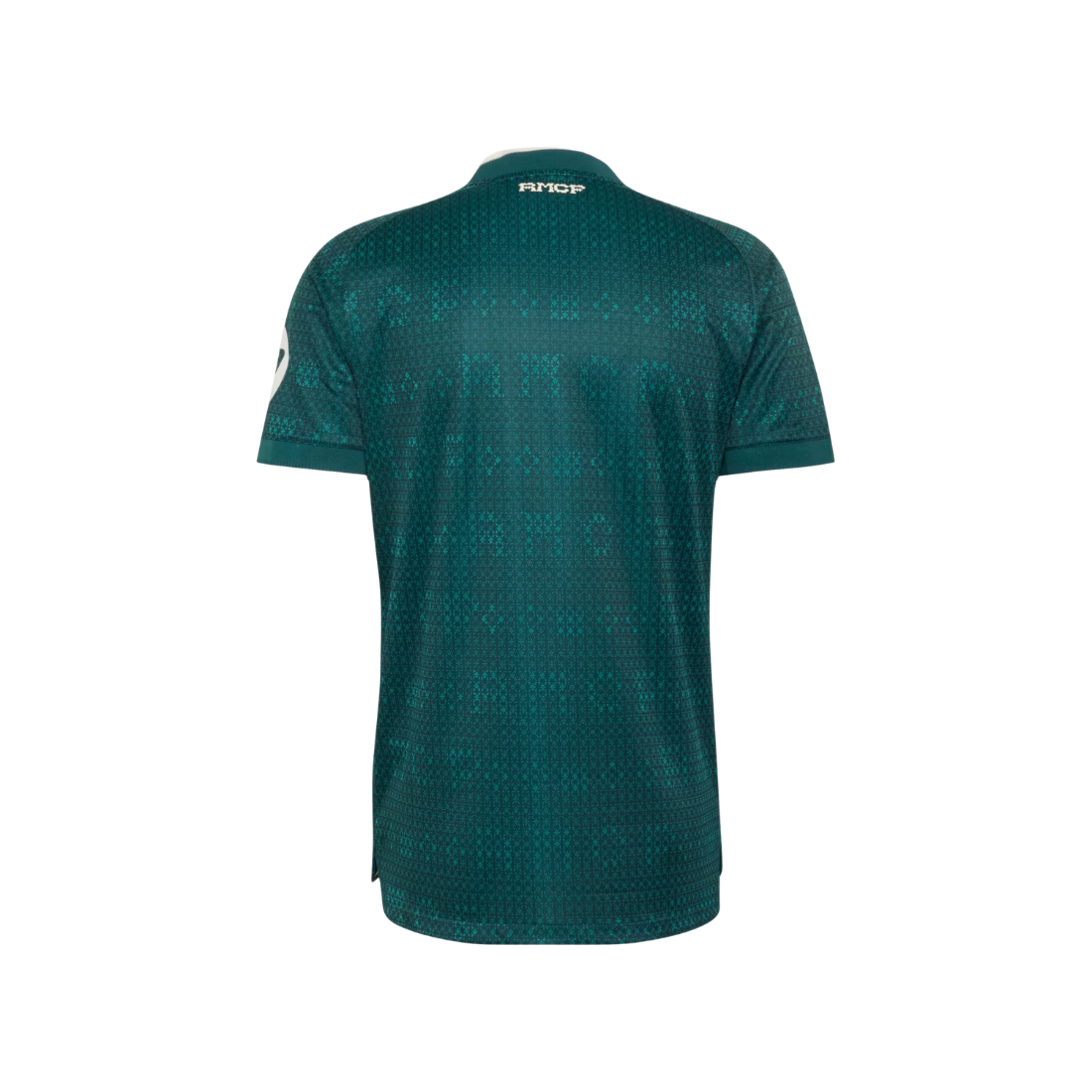 A dark green short-sleeve athletic jersey with a subtle geometric pattern, shown from the back on a white background. The brand name 'Ryze' is printed in white near the collar.