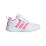 Adidas Vl Move El C Ch B kids shoes in white with pink stripes and hook and loop closure