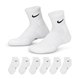 Everyday Kids' Cushioned Ankle Socks White (6 PAIRS)