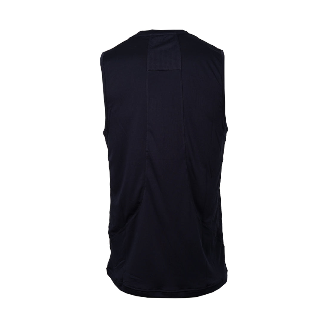 Black sleeveless shirt on a white background