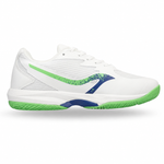 ALX 25231 men court white sneaker with green and blue accents