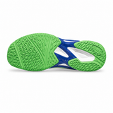 Green and blue rubber outsole of ALX 25231 Men Court shoe