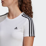 Women Loungewear Essentials Slim 3-Stripes Tee White GL0783