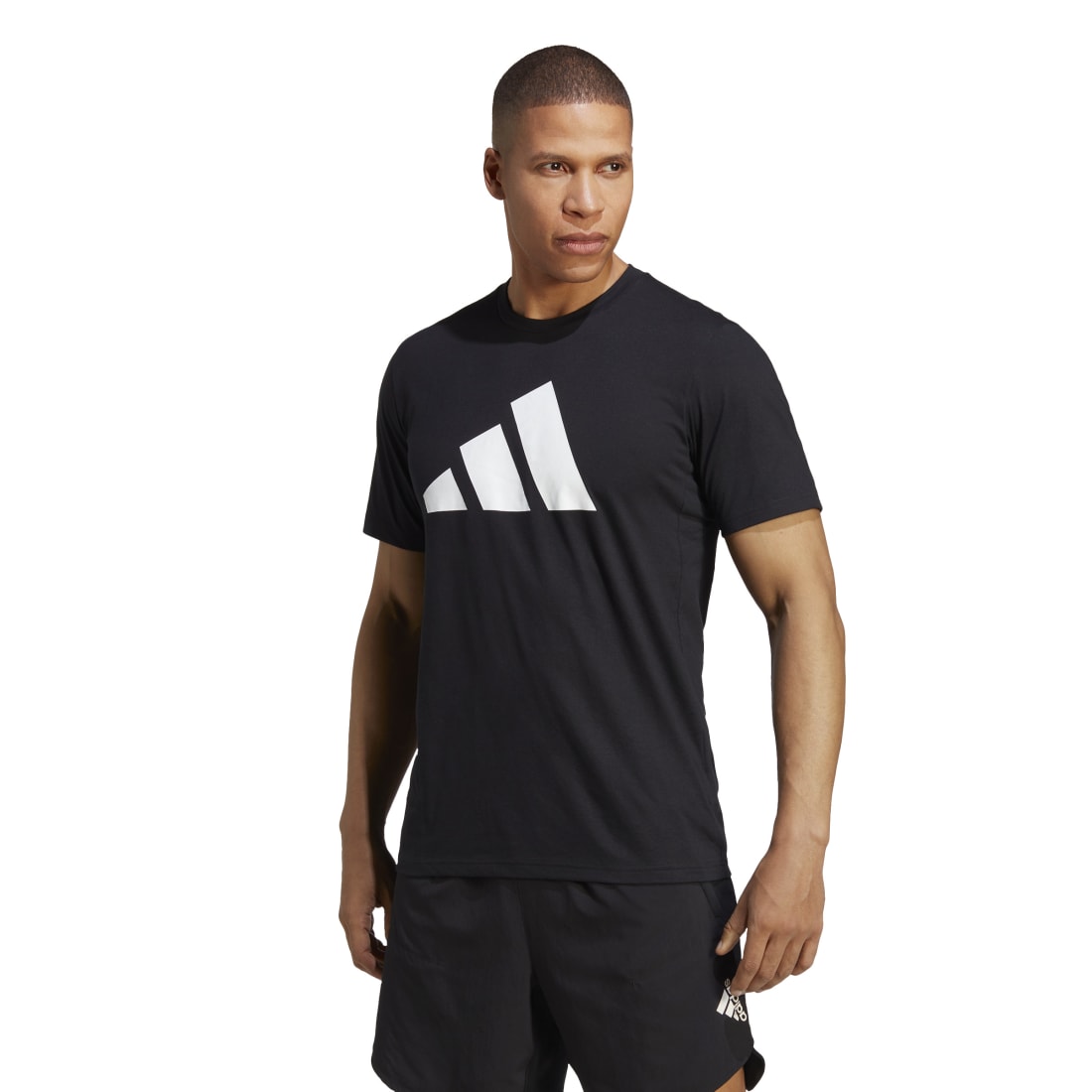 Adidas Train Essentials Feelready Logo Training Men's T-Shirt BLACK